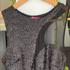 Black sequins maxi dress